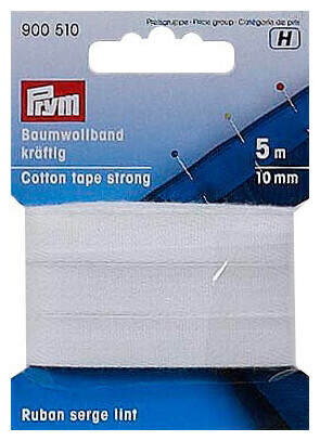 Image of Prym Baumwollband kräftig weiss 10 mm 5 m