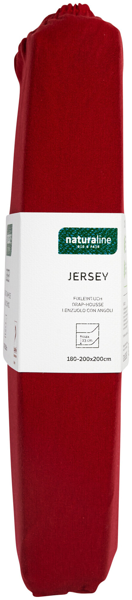 Image of Naturaline Textil Bio Fixl. Jersey 180x200 rot