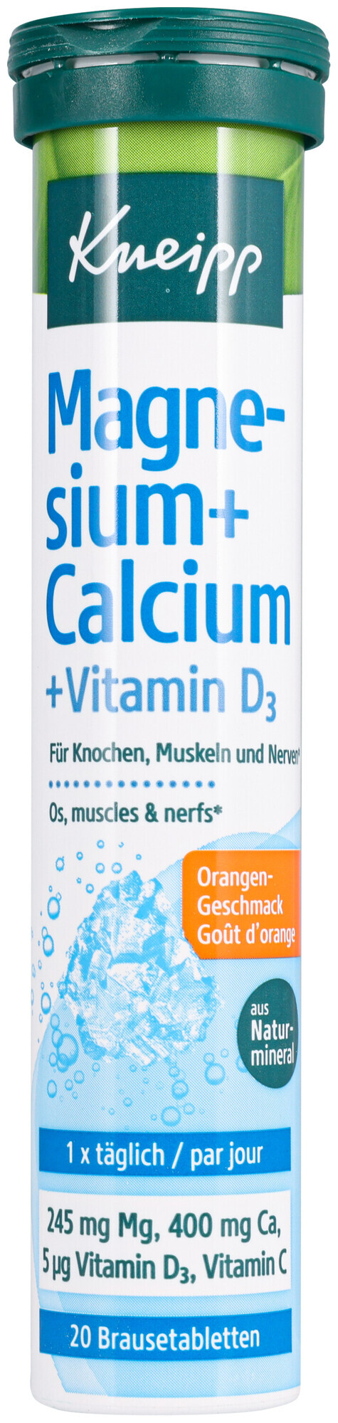 Image of Kneipp Magnesium + Calcium + Vitamin D3 20 Brausetabletten