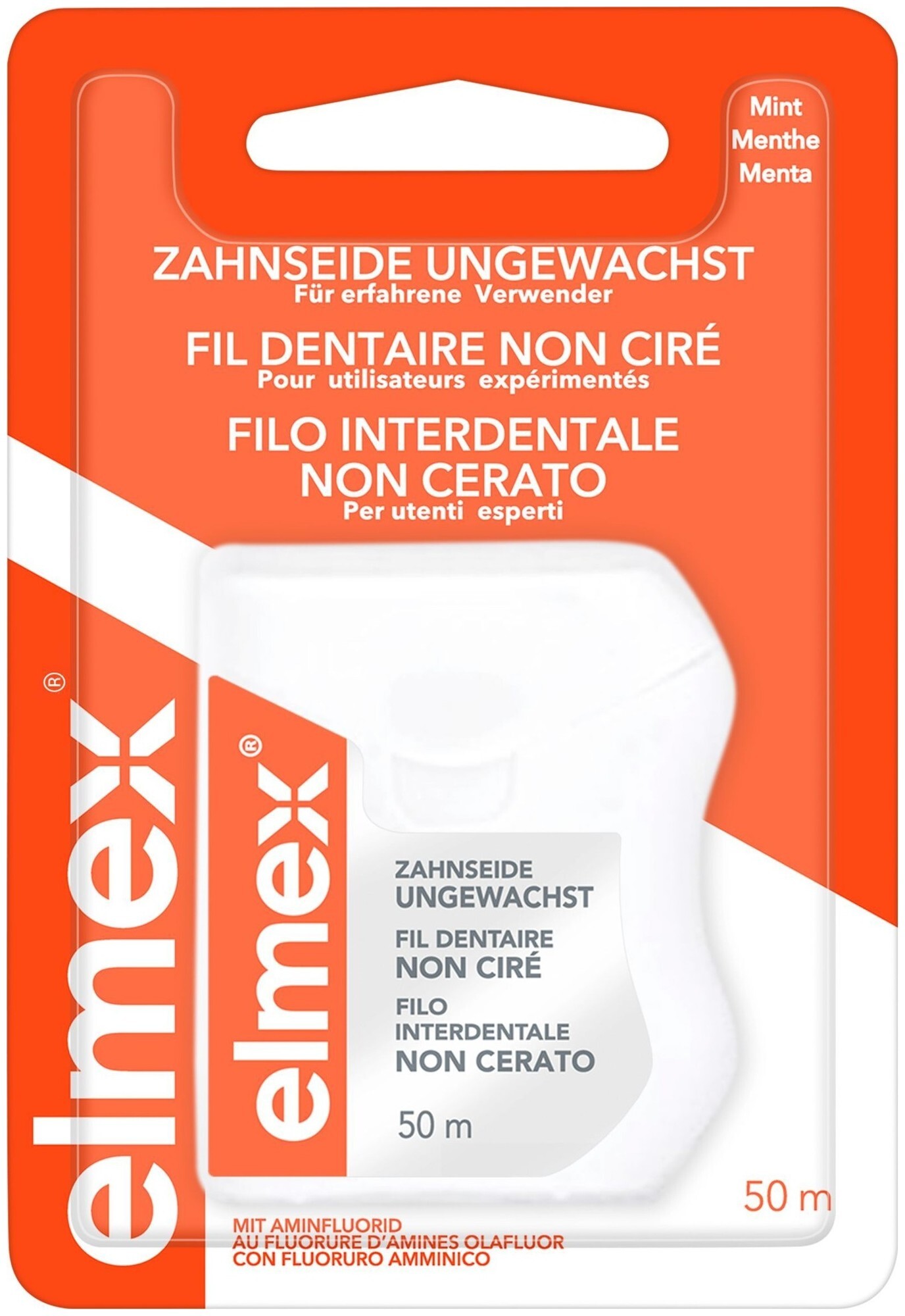 Image of elmex Zahnseide ungewachst 50m
