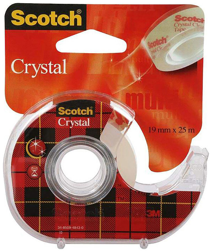 Scotch Crystal 6-1925D Klebeband Abroller 19 mm x 25 m