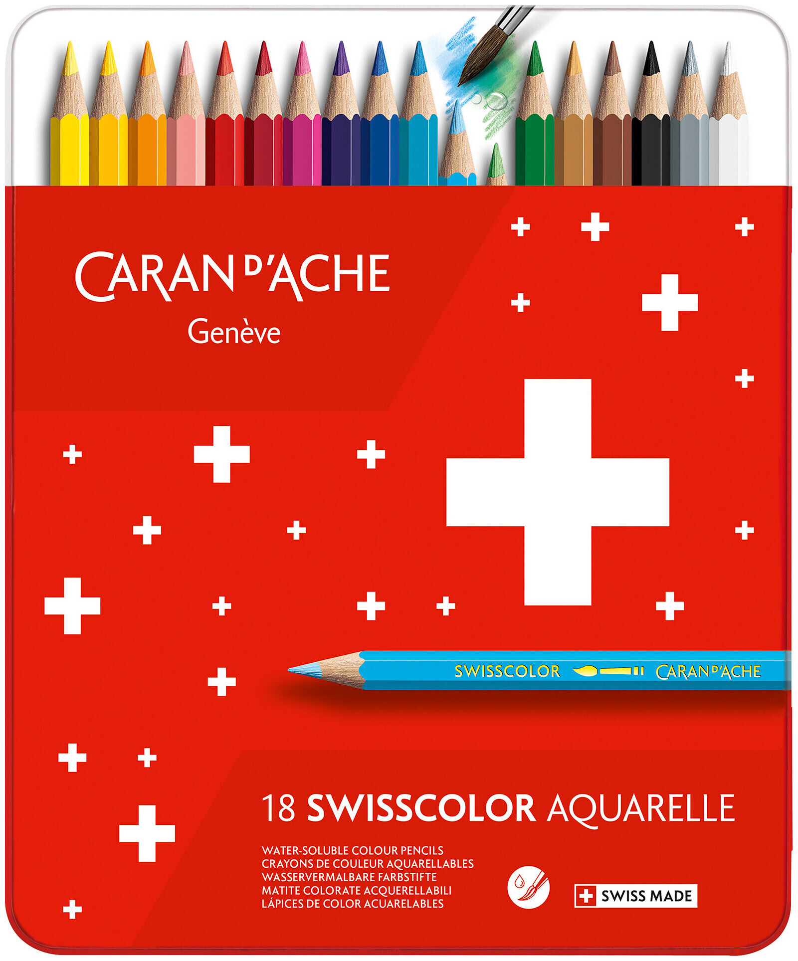 Image of Caran D'ache Swisscolor Wasser Farbstifte 18 Stück
