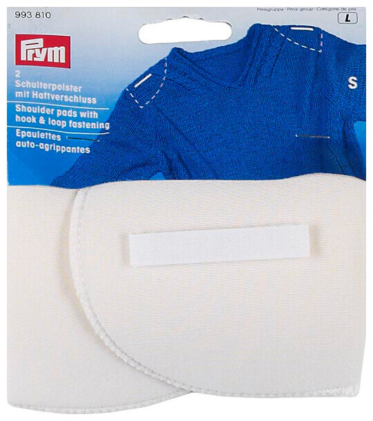 Prym Épaulettes demi-lune blanc fixation velcro taille S 1 paire
