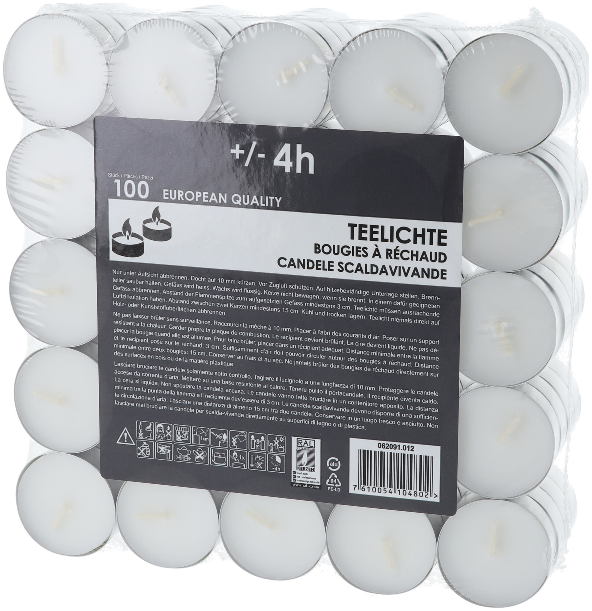 Image of Teelichter 4h 100 Stück