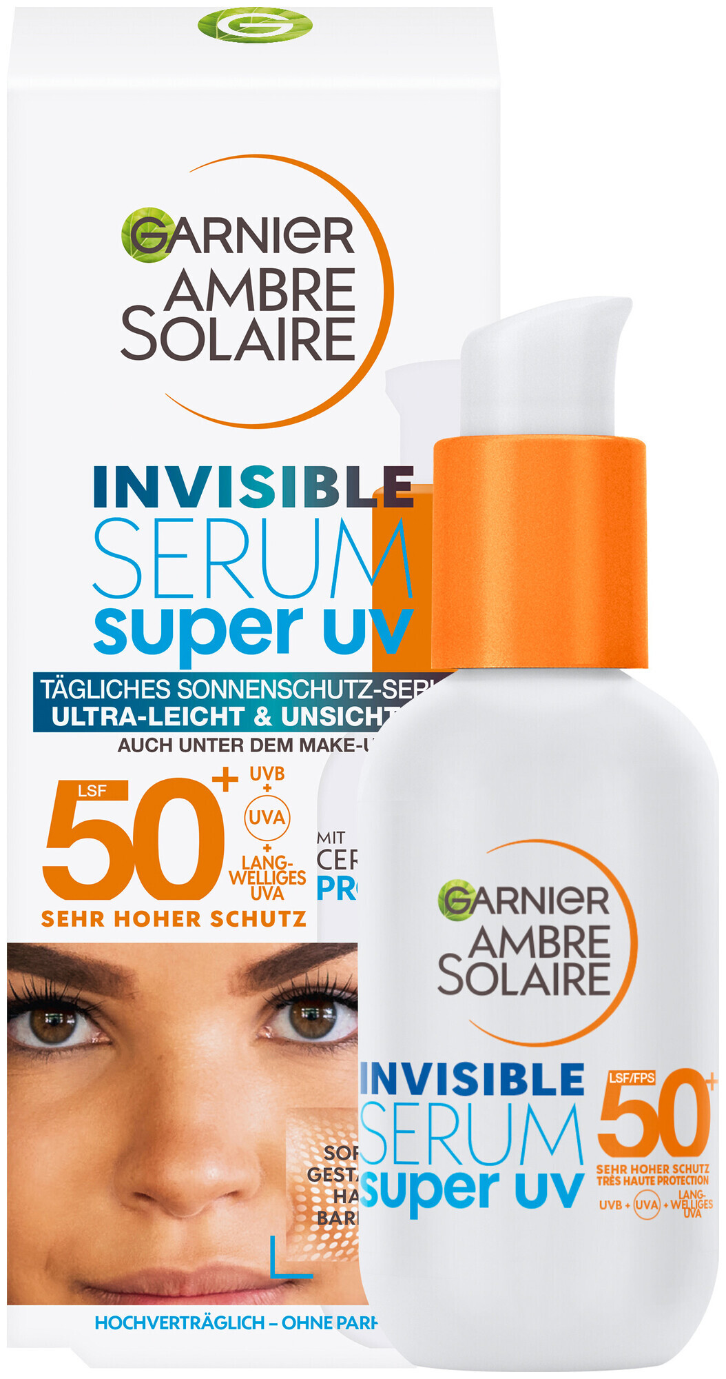 Image of Garnier Ambre Solaire Invisible Serum Super UV Tägliches Sonnenschutz-Serum LSF 50+, 30ml