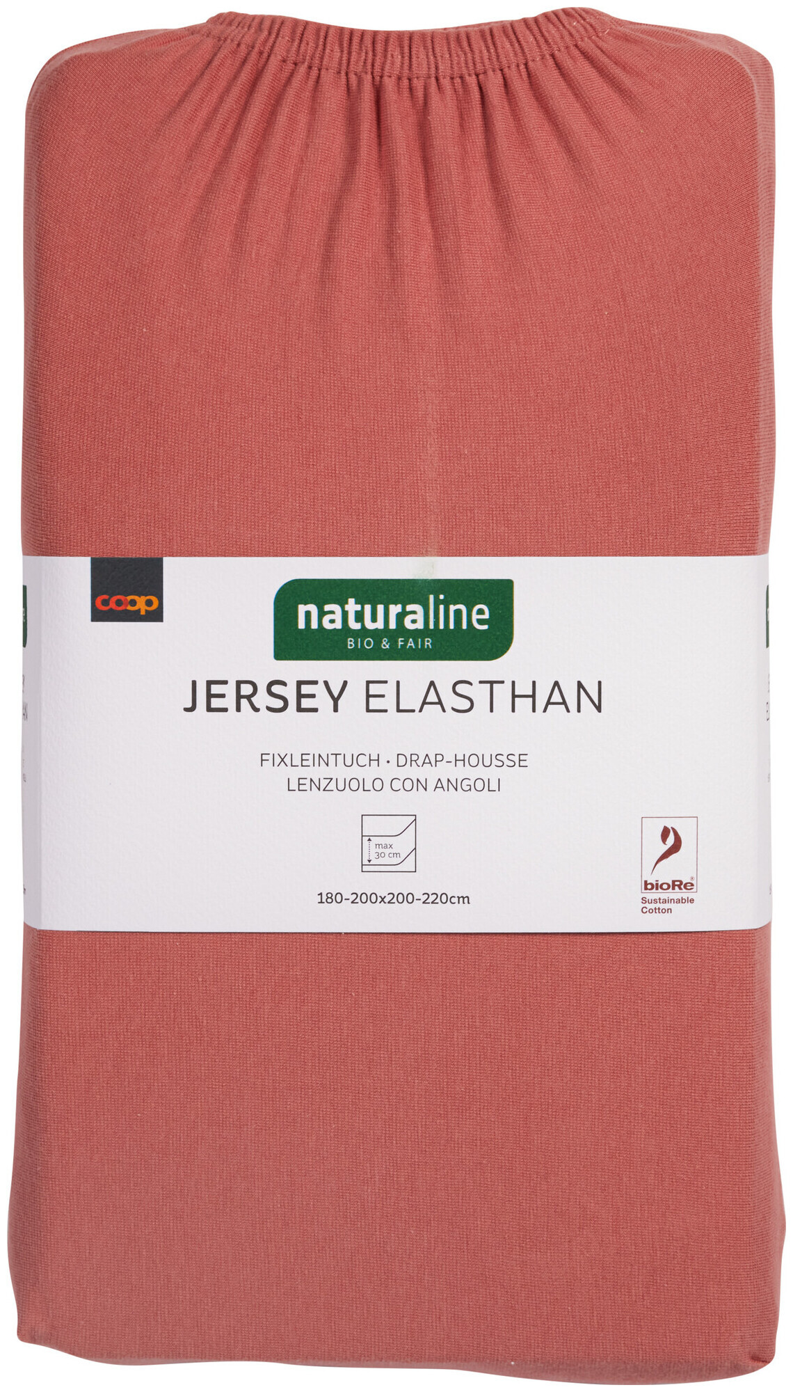 Image of Naturaline Textil Bio Fixl. Jersey EA 180x200 altrosa
