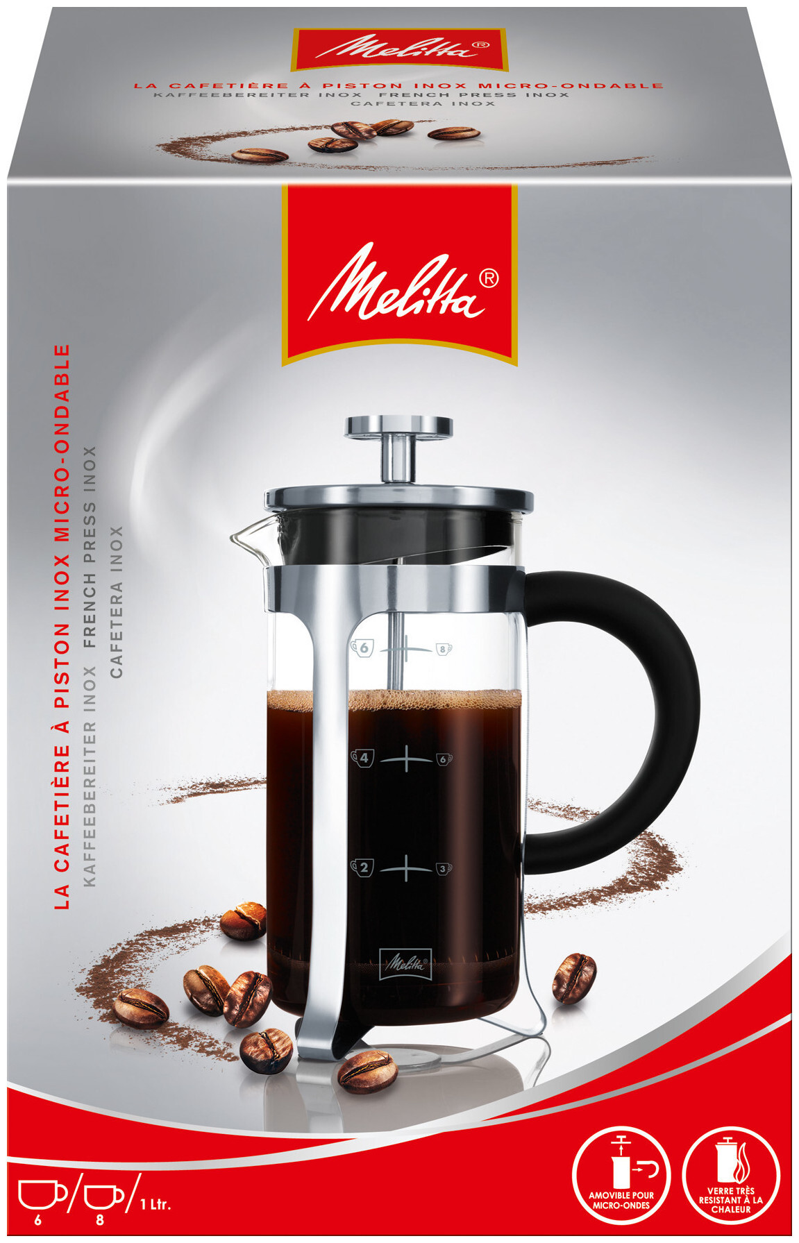 Image of Melitta Kaffeebereiter Inox 1000 ml / 6 - 8 Tassen