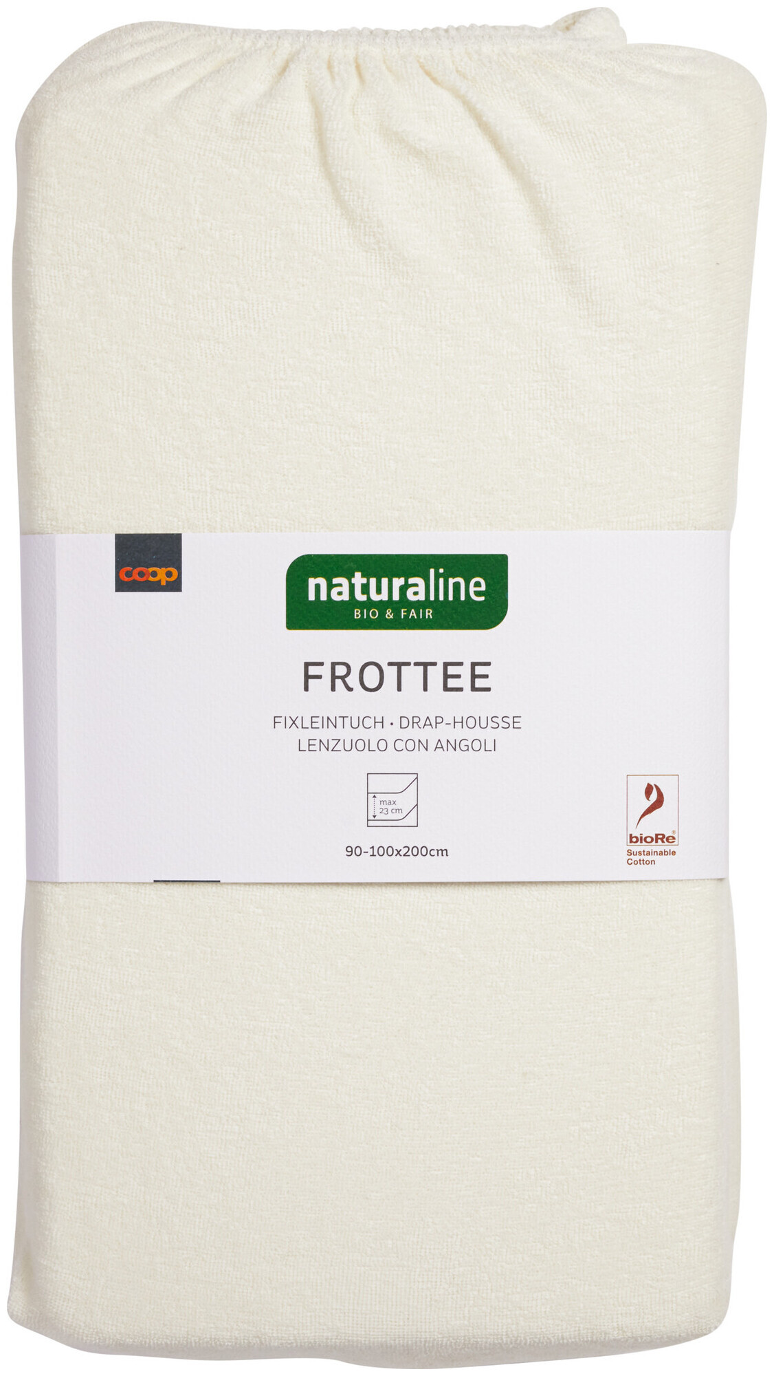 Image of Naturaline Textil Bio Fixl. Frotte 90x200 offwhite