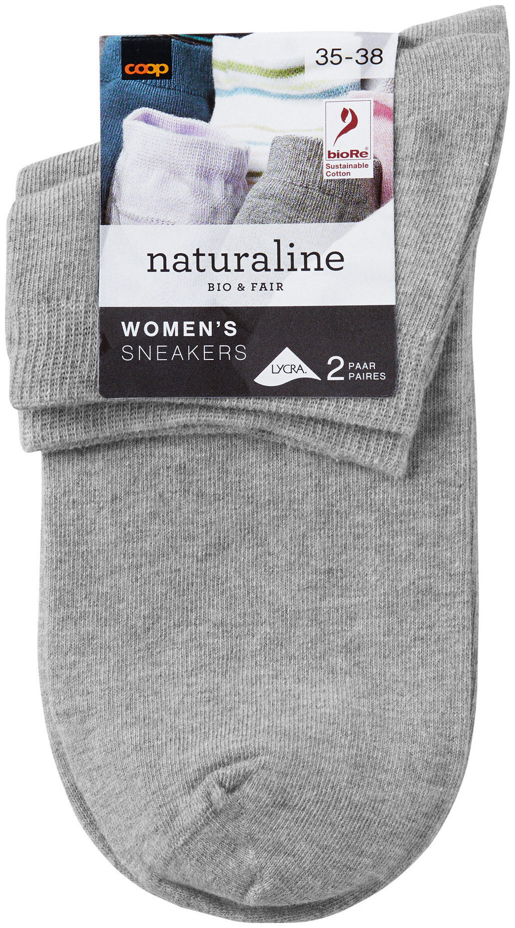 Image of Naturaline Textil Naturaline Damen Sneaker Basic Duo Grau 35 - 38