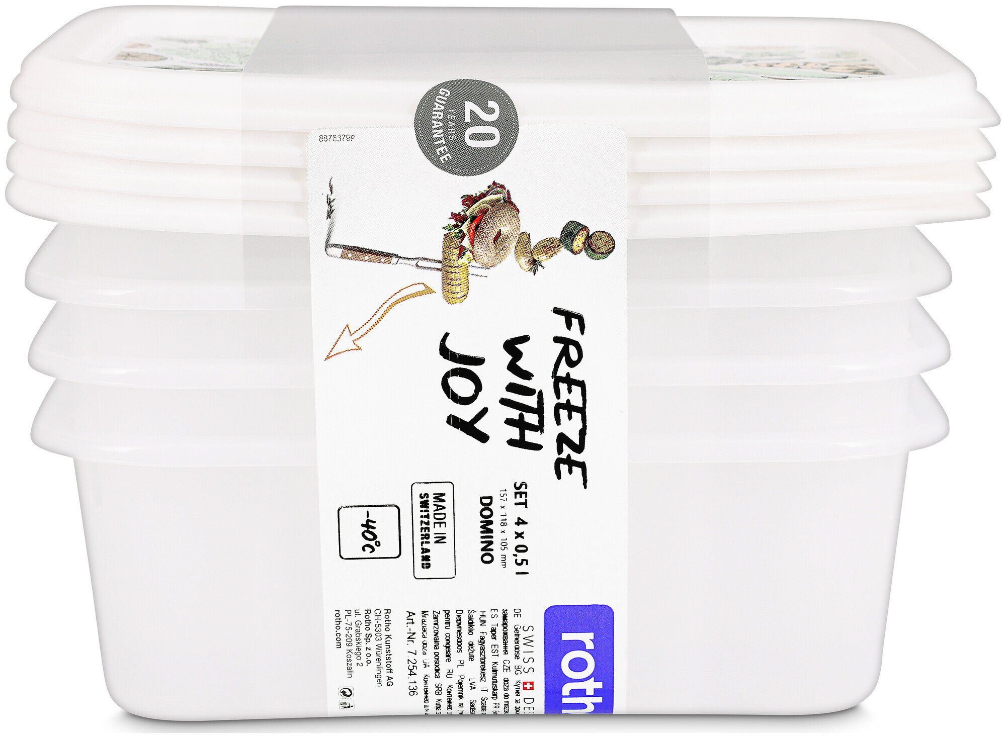 Image of Rotho Tiefkühldose Gemüse 0.5L 3er Set