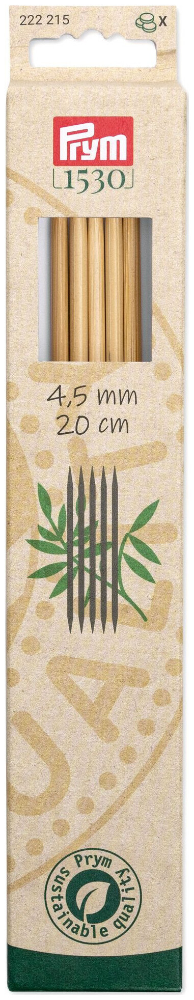 Image of Prym 1530 Strumpfstricknadeln 4.50 mm, 20 cm, Bambus