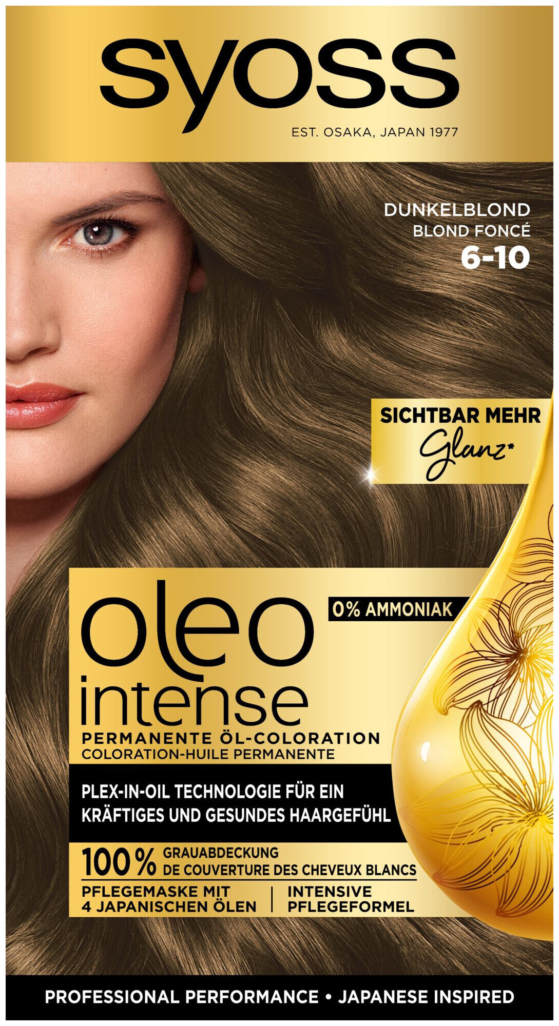 Image of Syoss Oleo Intense Permanente Öl-Coloration 6-10 Dunkelblond