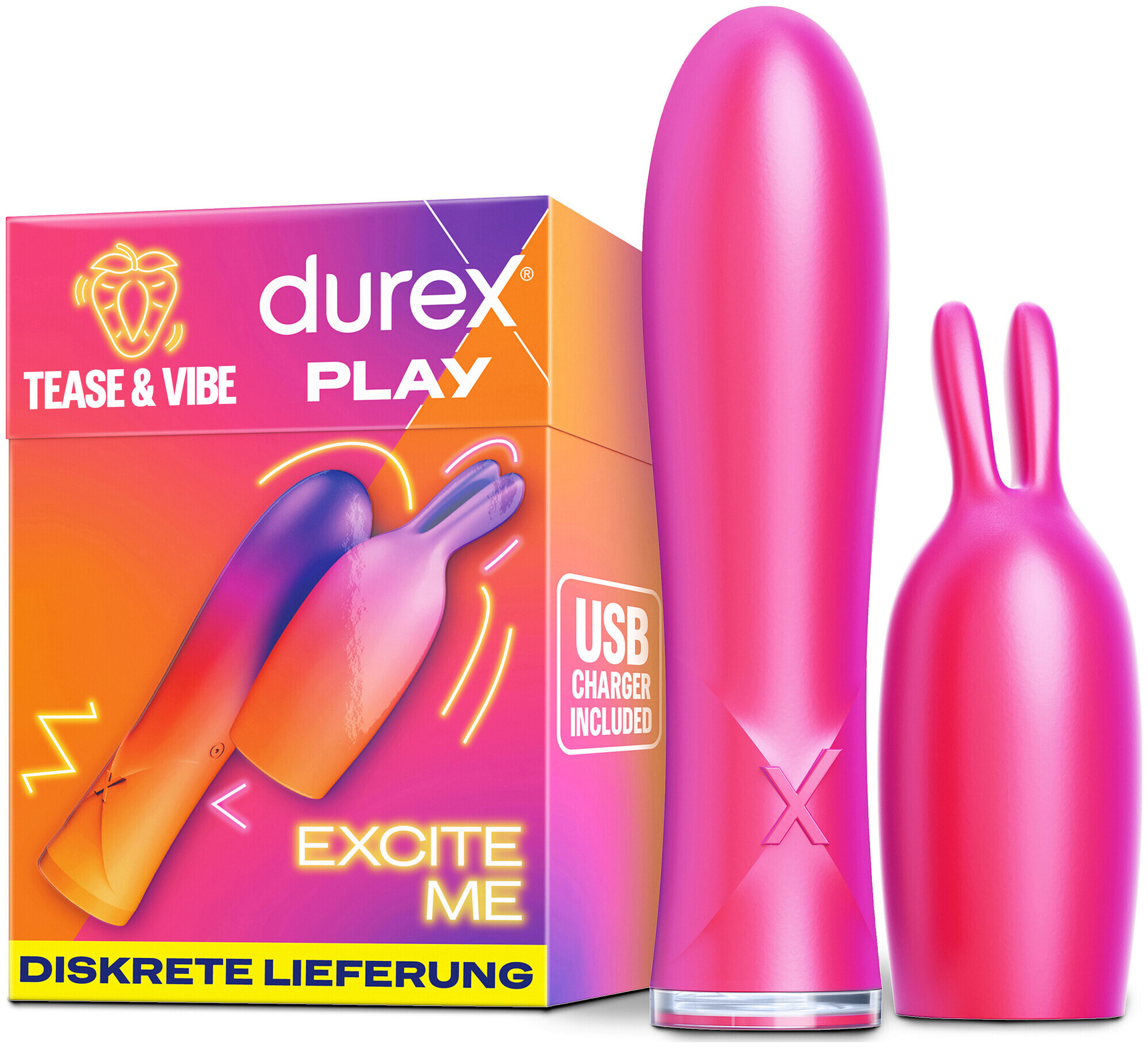 Image of Durex Tease & Vibe 2 in 1 Vibrator