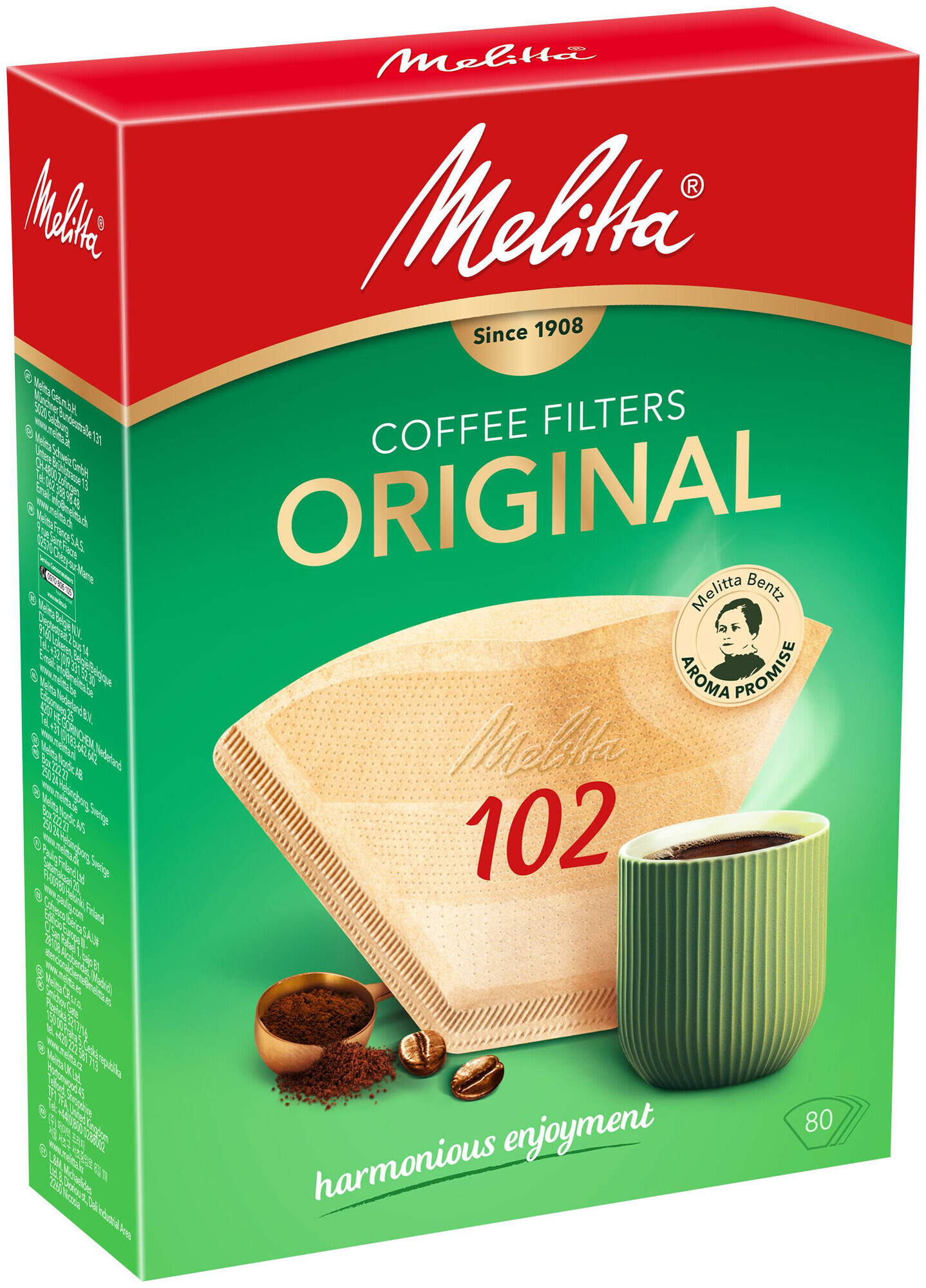 Image of Melitta Filtertüten 102/80 Naturbraun