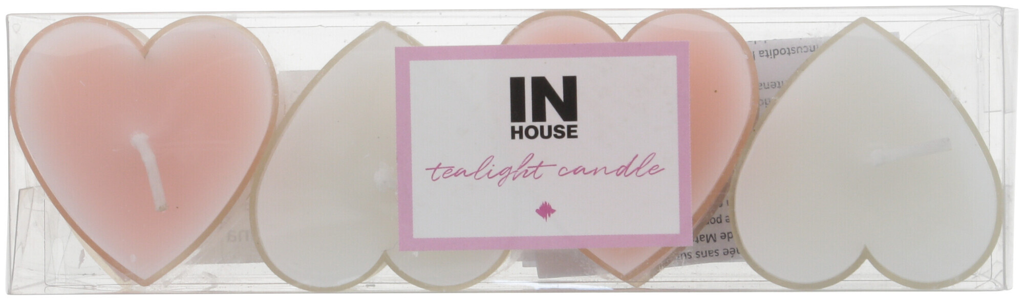 Image of Inhouse Herzkerzen pink 8 Stück