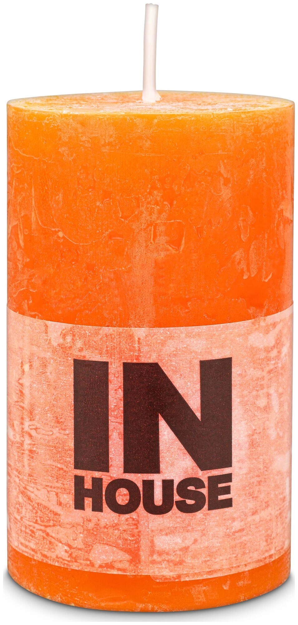 Image of Inhouse Zylinderkerze Rustic 60x100 Orange