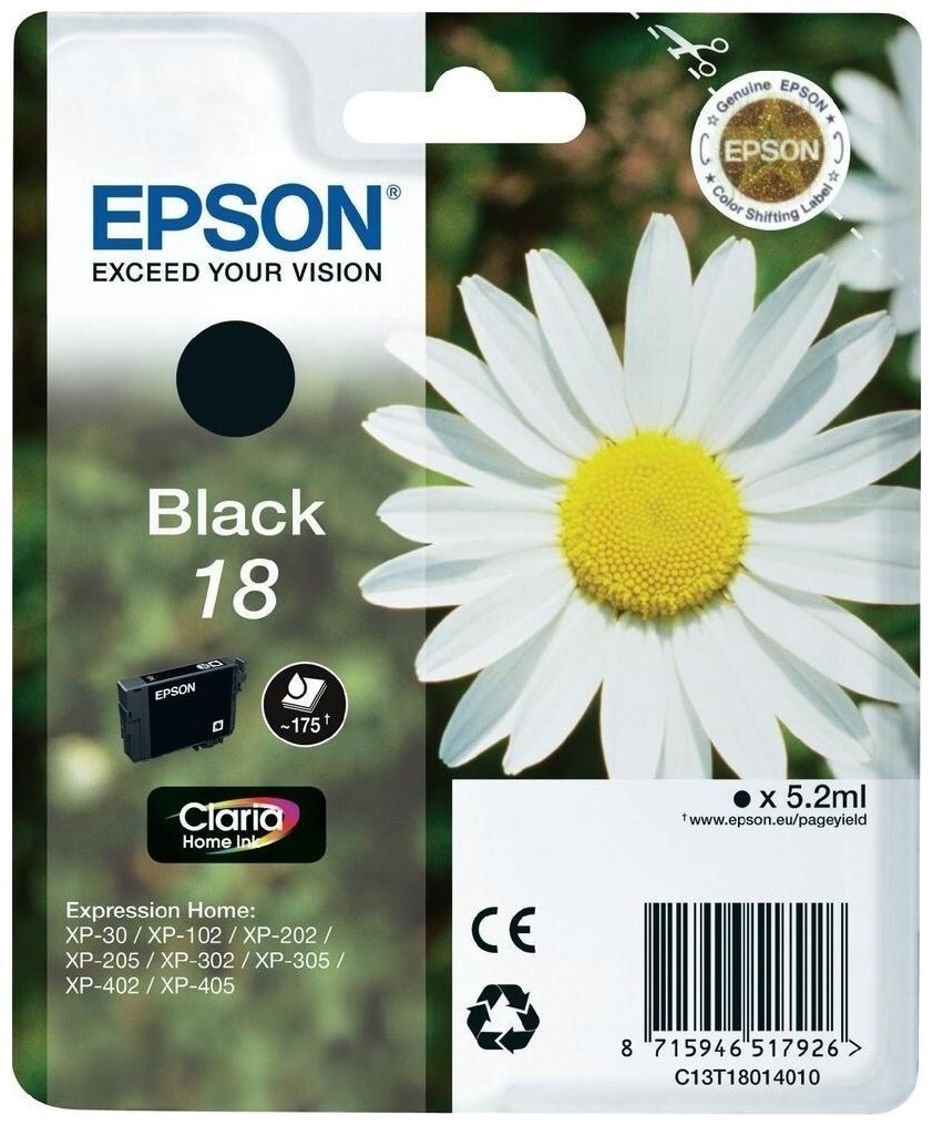 Image of Epson Tintenpatrone black T180140