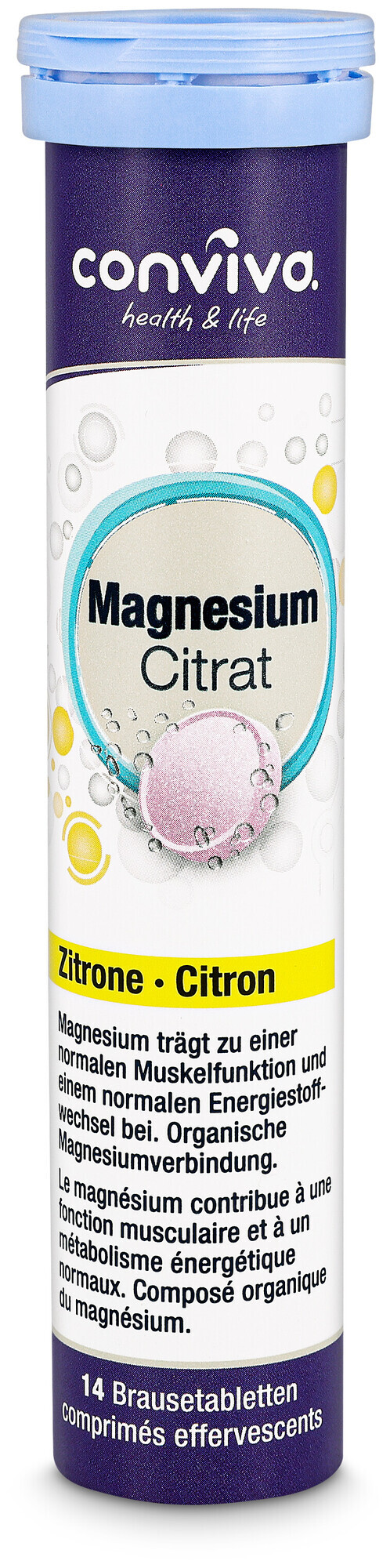 Image of conviva Magnesium Citrat Brausetabletten 14 Stück