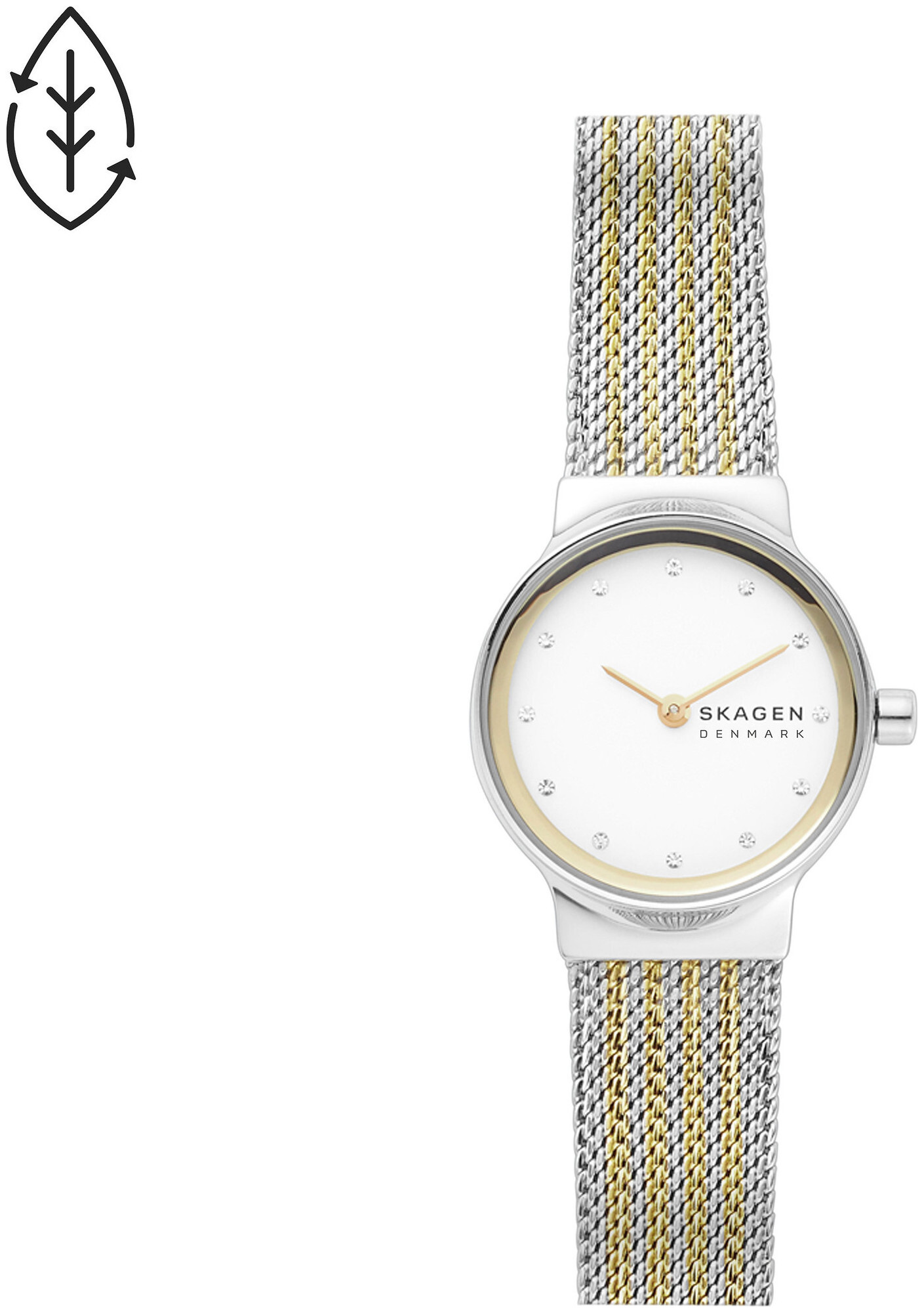 Skagen Uhr Freja Milanaise Edelstahl Bicolor