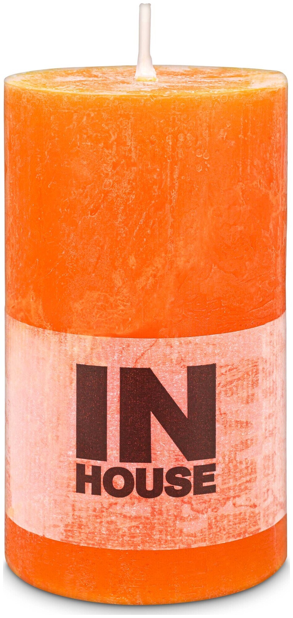 Image of Inhouse Zylinderkerze Rustic 68x120 Orange
