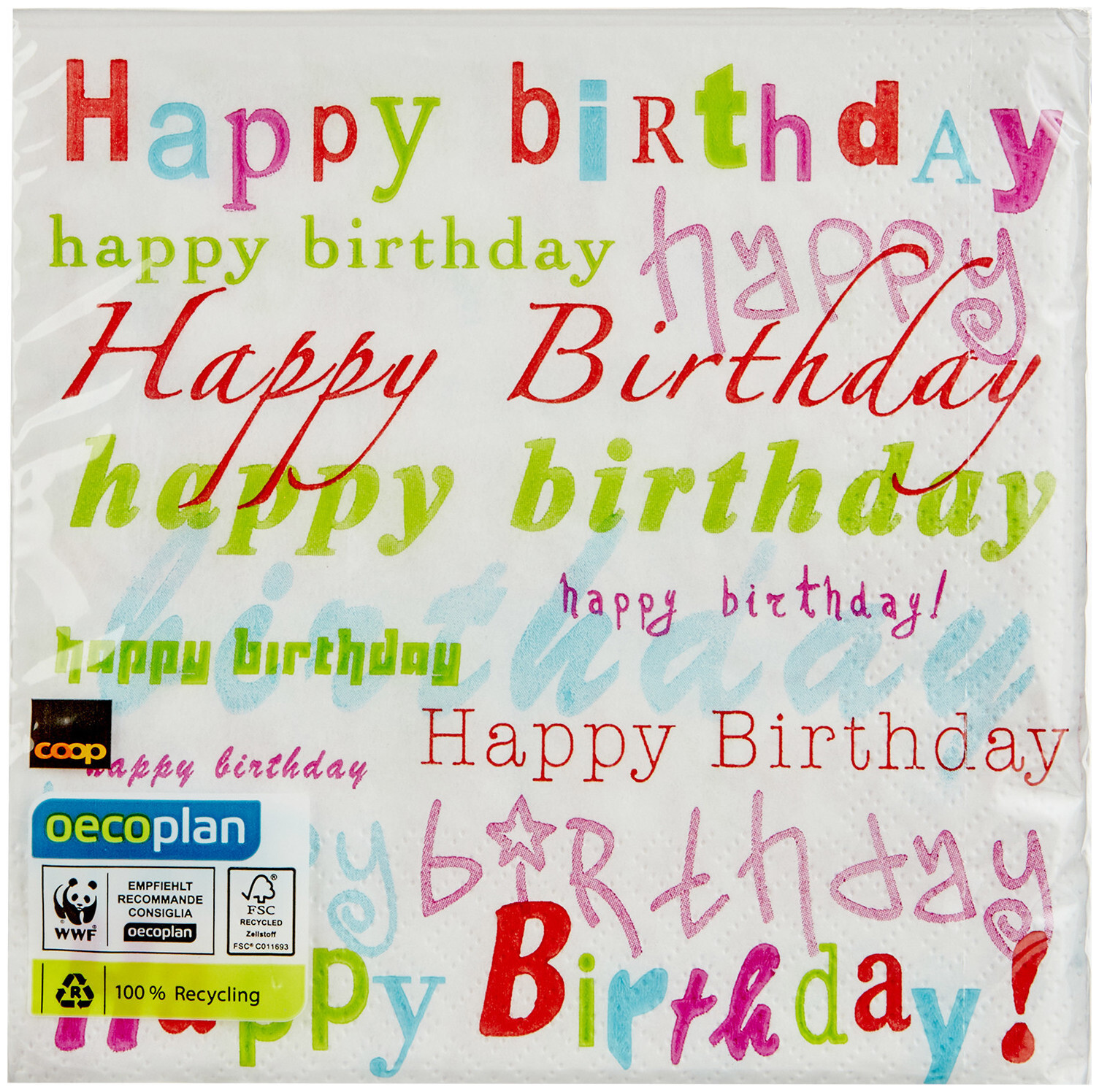 Image of Oecoplan Servietten Birthday 33cm 20 Stück
