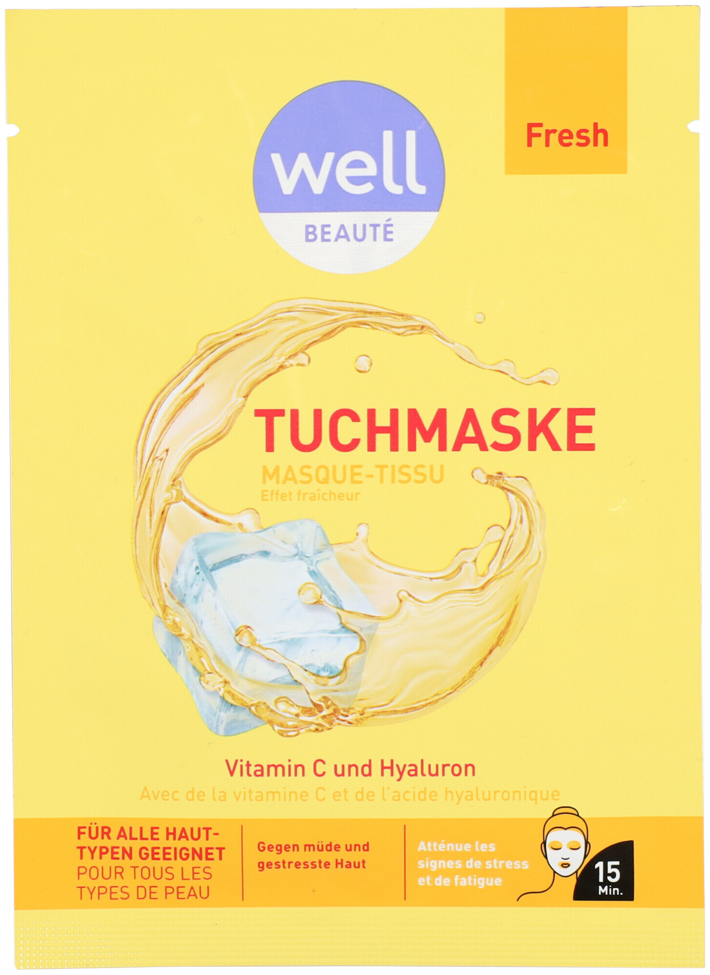 well Tuchmaske mit Vitamin C und Hyaluron