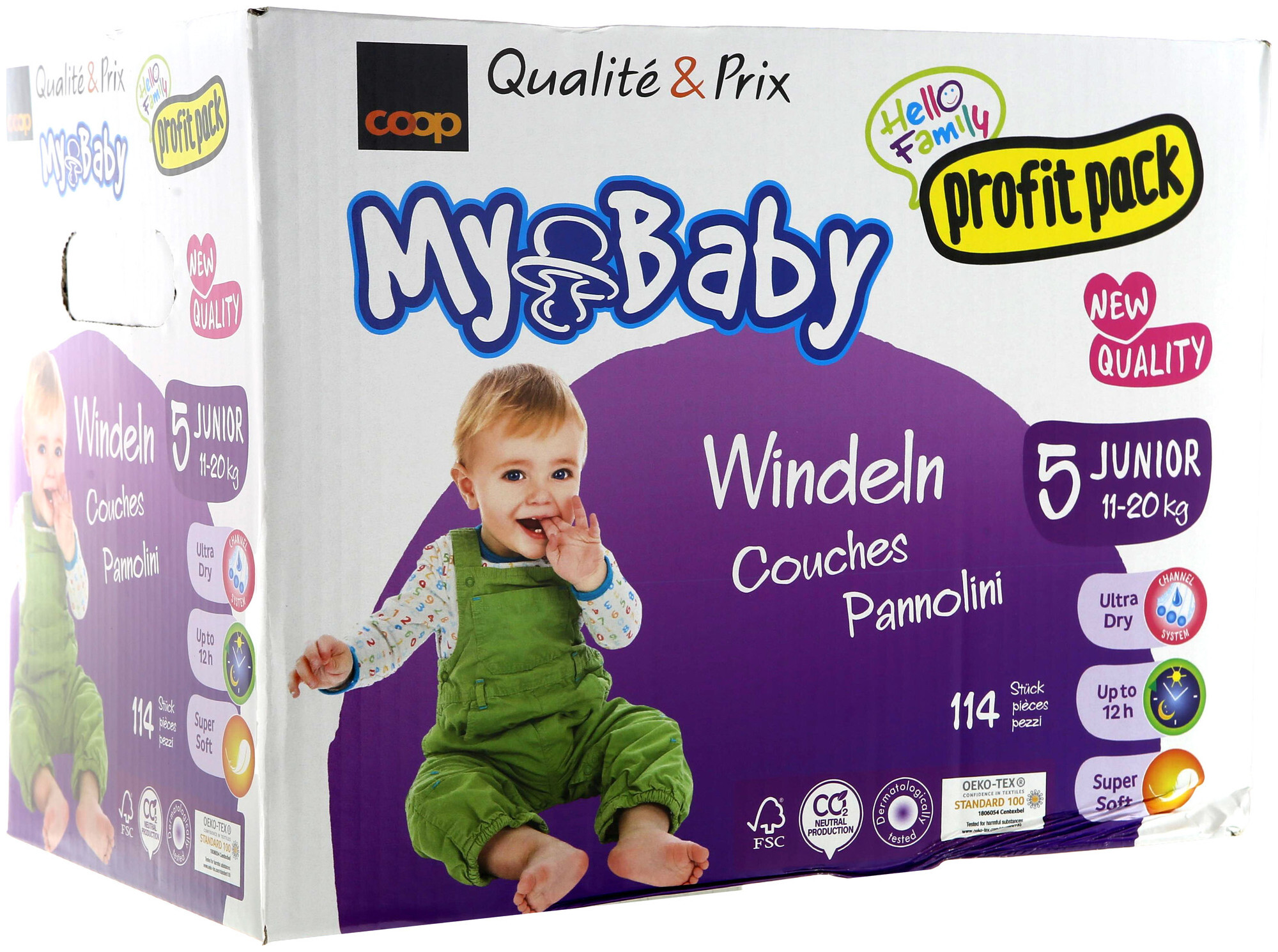 Image of My Baby Windeln Grösse 5 Junior Profit Pack, 11-16kg, 114 Stück