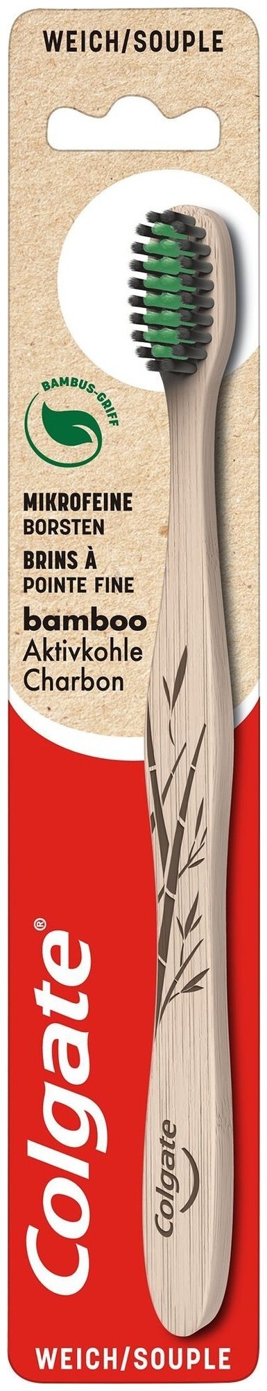 Image of Colgate Bamboo Aktivkohle Weich Zahnbürste