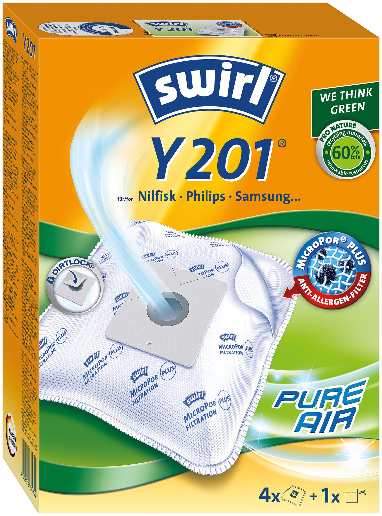 Image of Swirl Staubfilterbeutel Y201 MicroPor Plus AirSpace