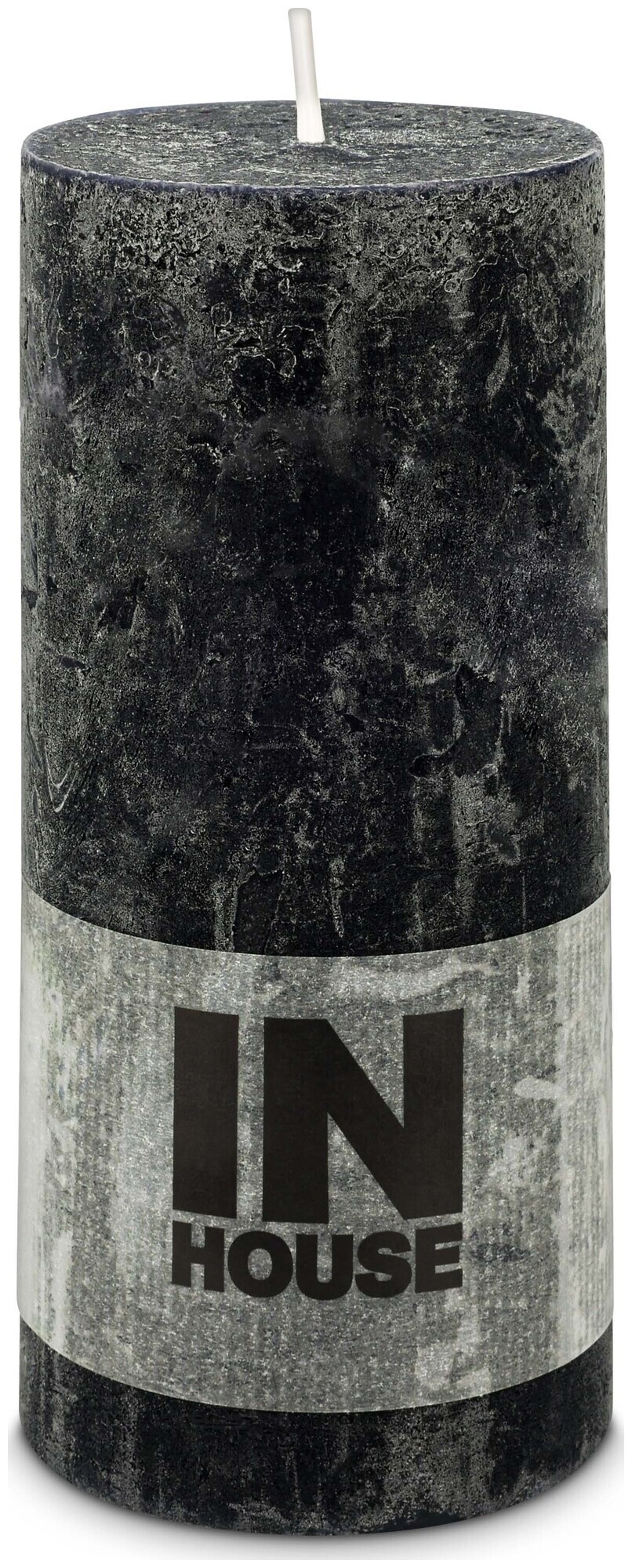 Image of Inhouse Zylinderkerze Rustic 68x150 Schwarz