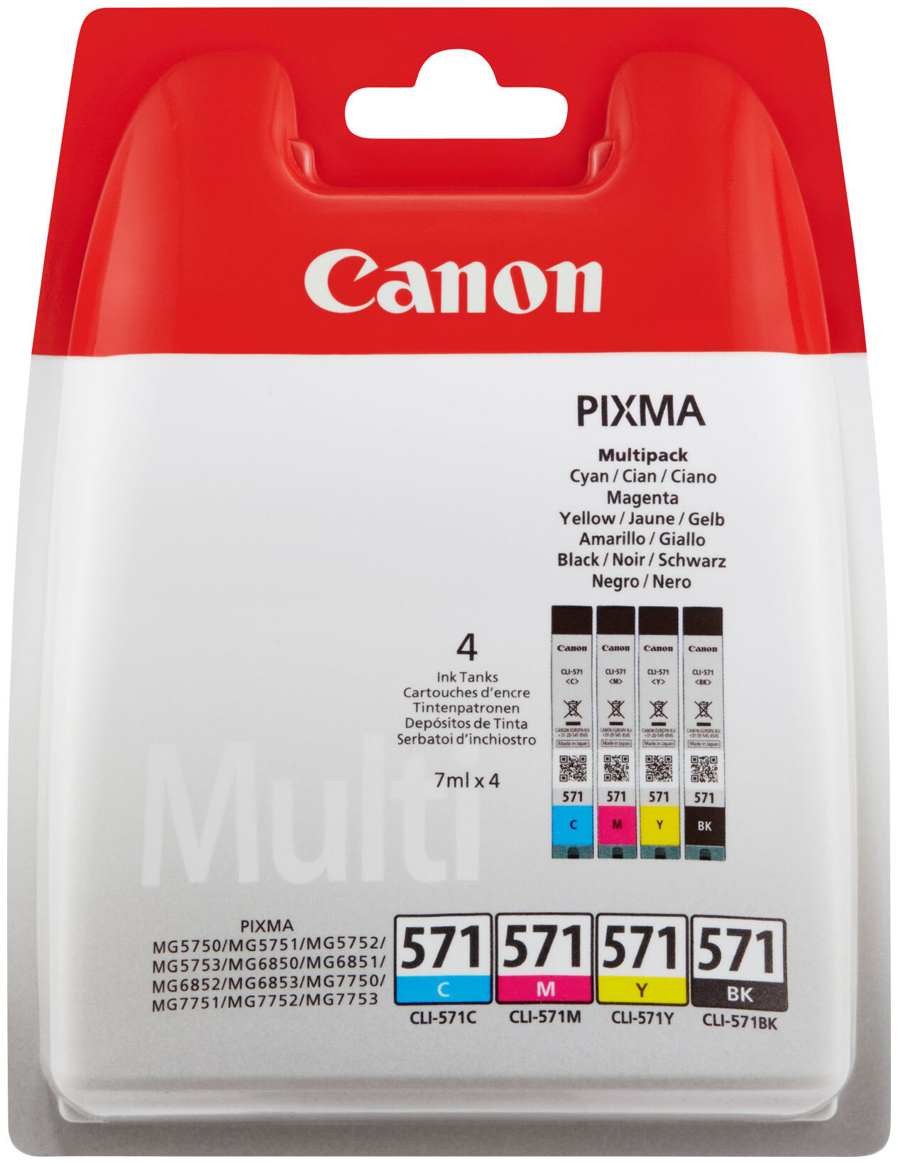 Image of Canon Tintenpatrone color Pixma Cli-571Pa Mulitpack