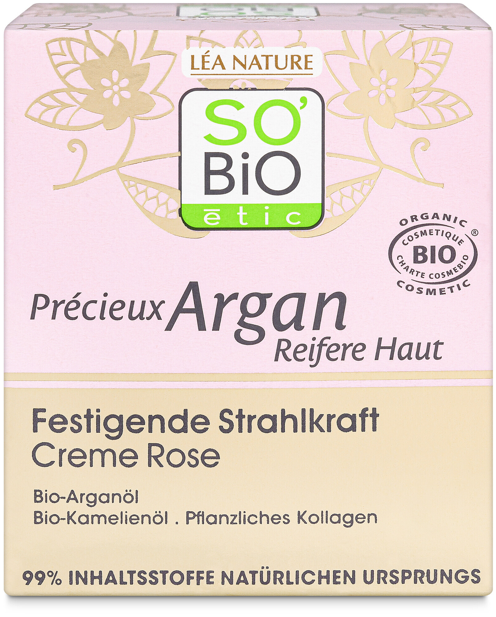 Image of LEA Nature So’bio Etic SO BiO étic Précieux Argan reifere haut Festigende Strahlkraft Creme Rose Bio-Arganöl 50Ml