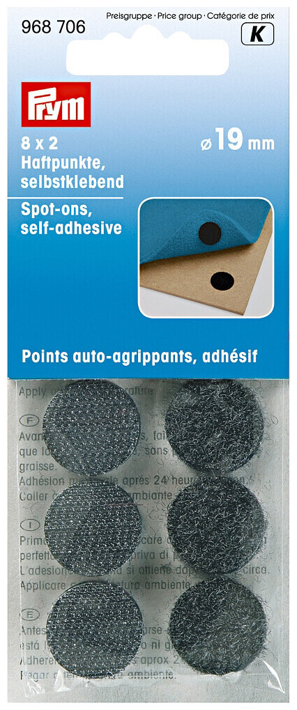 Image of Prym Haftpunkte selbstklebend schwarz 8 Paar