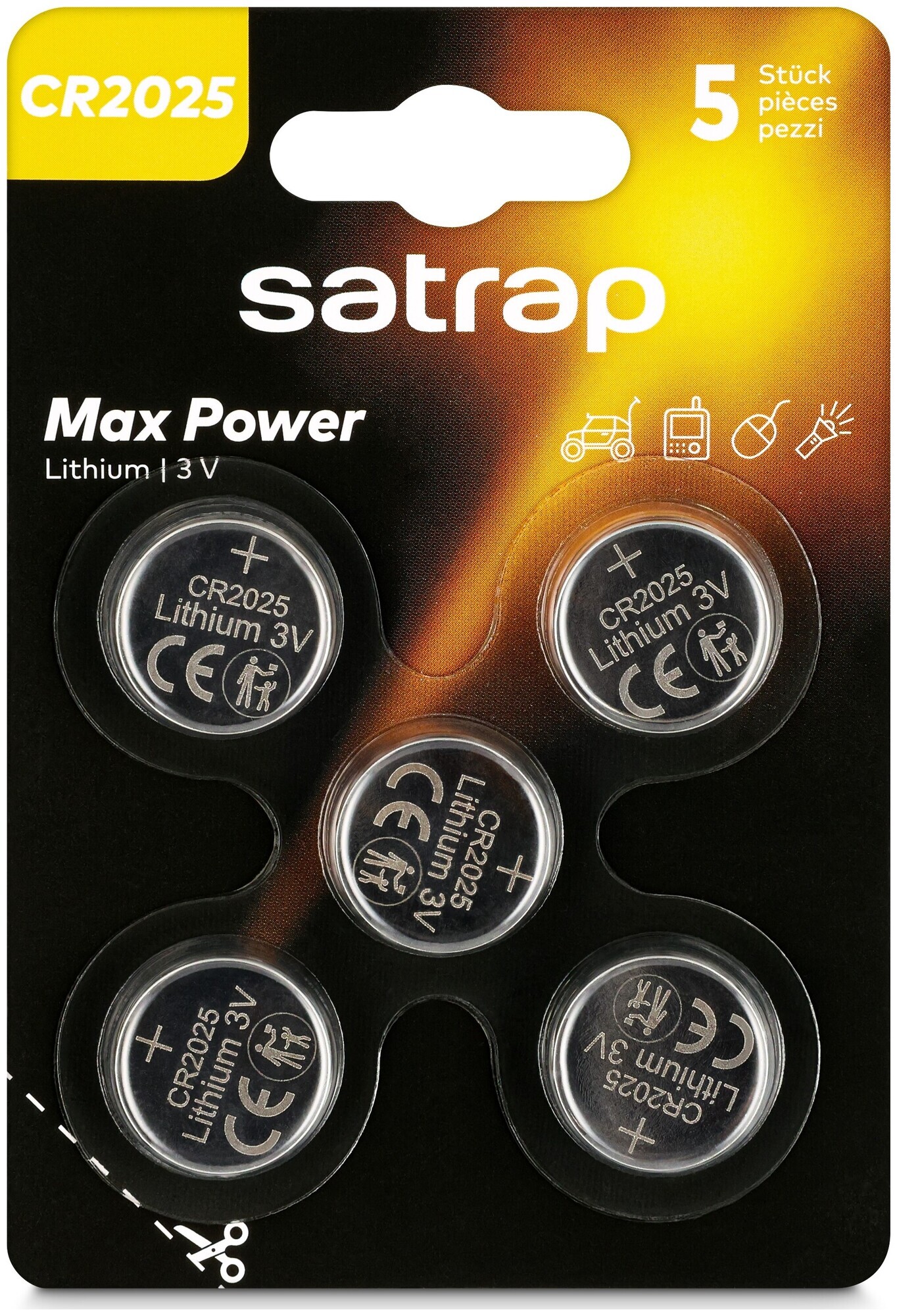 satrap Knopfzellen Cr2025 5 Stück