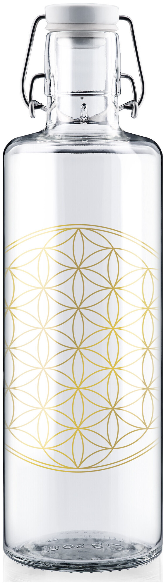 Image of Soulbottle Trinkflasche aus Glas Flower of life 0.6L