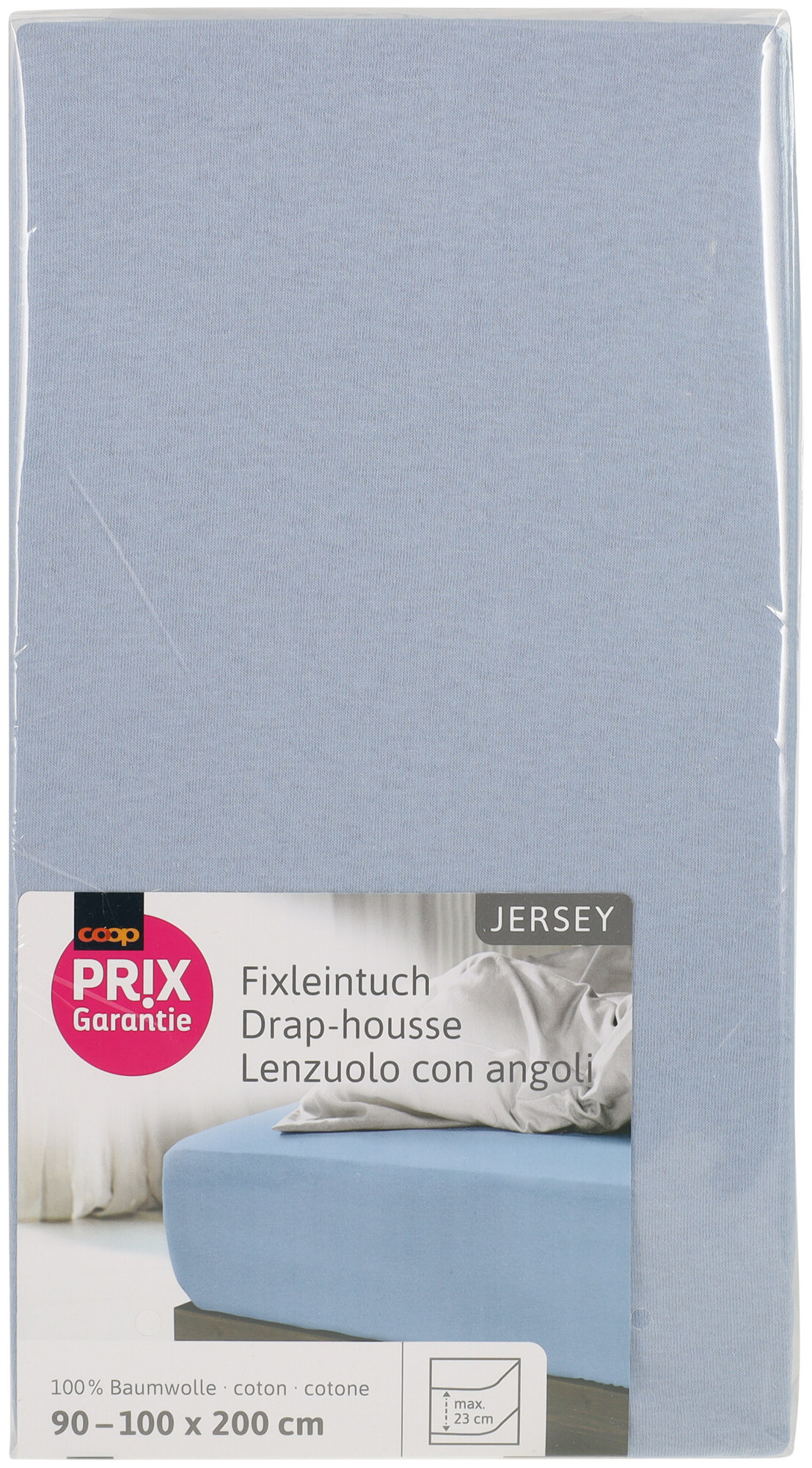 Image of Prix Garantie Fixleintuch Jersey blau 90x200cm