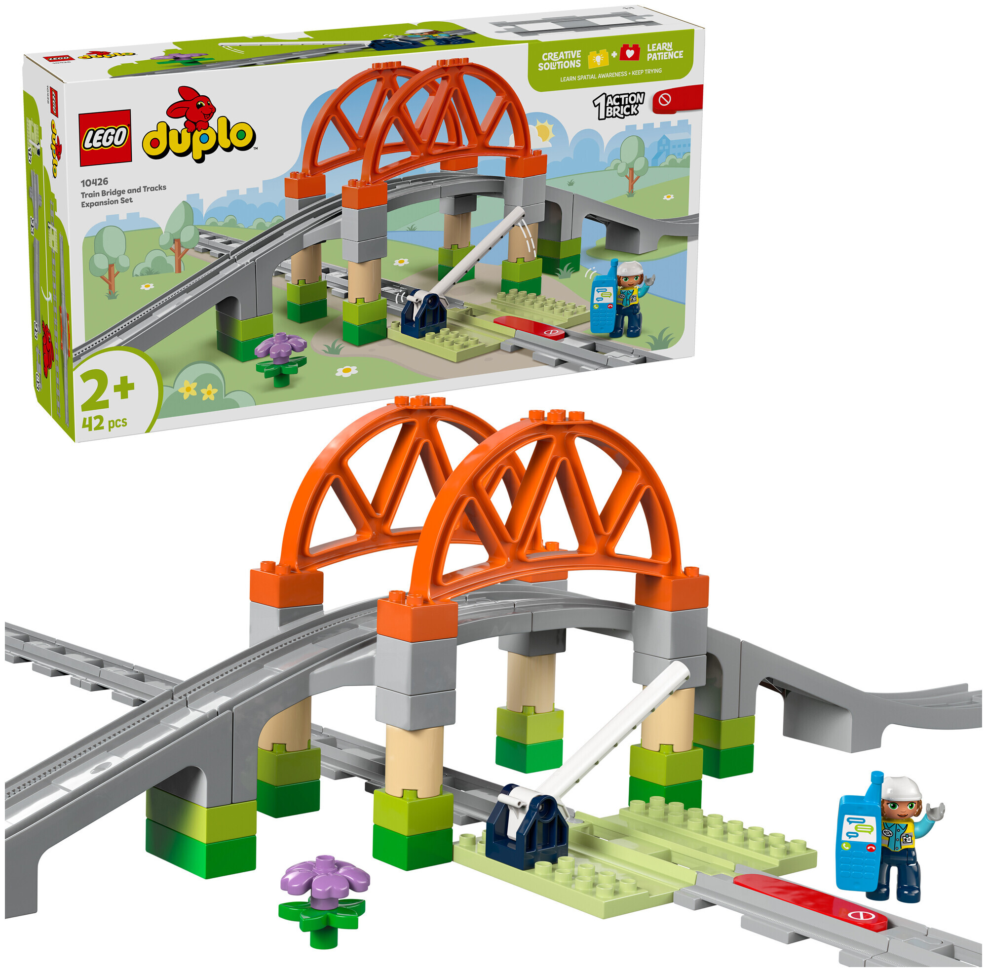 Image of Lego Duplo Lego® Duplo® 10426 Eisenbahnbrücke und Schienen – Erweiterungsset