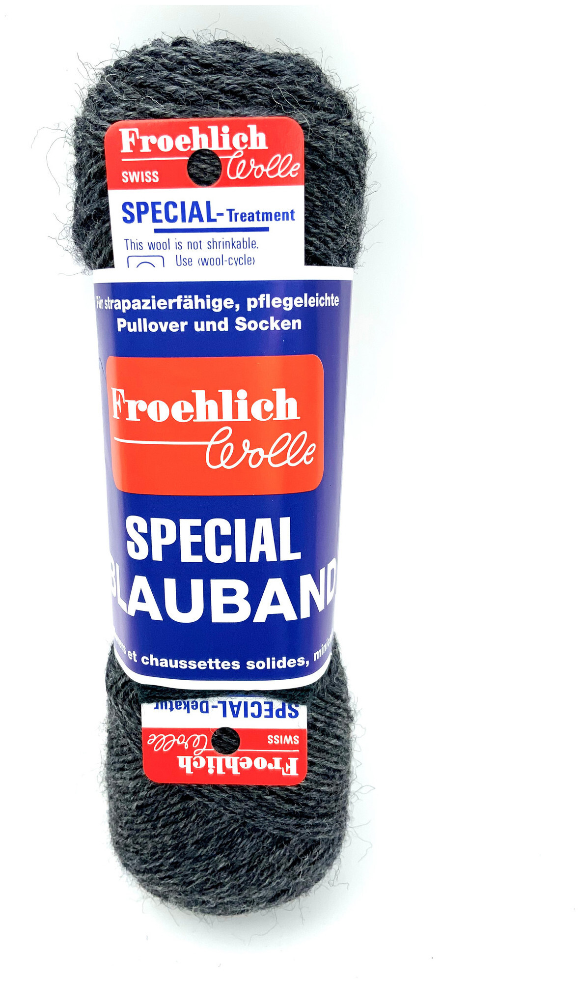 Image of Froehlich Blauband 04 Sockenwolle dunkelgrau mél. 50g