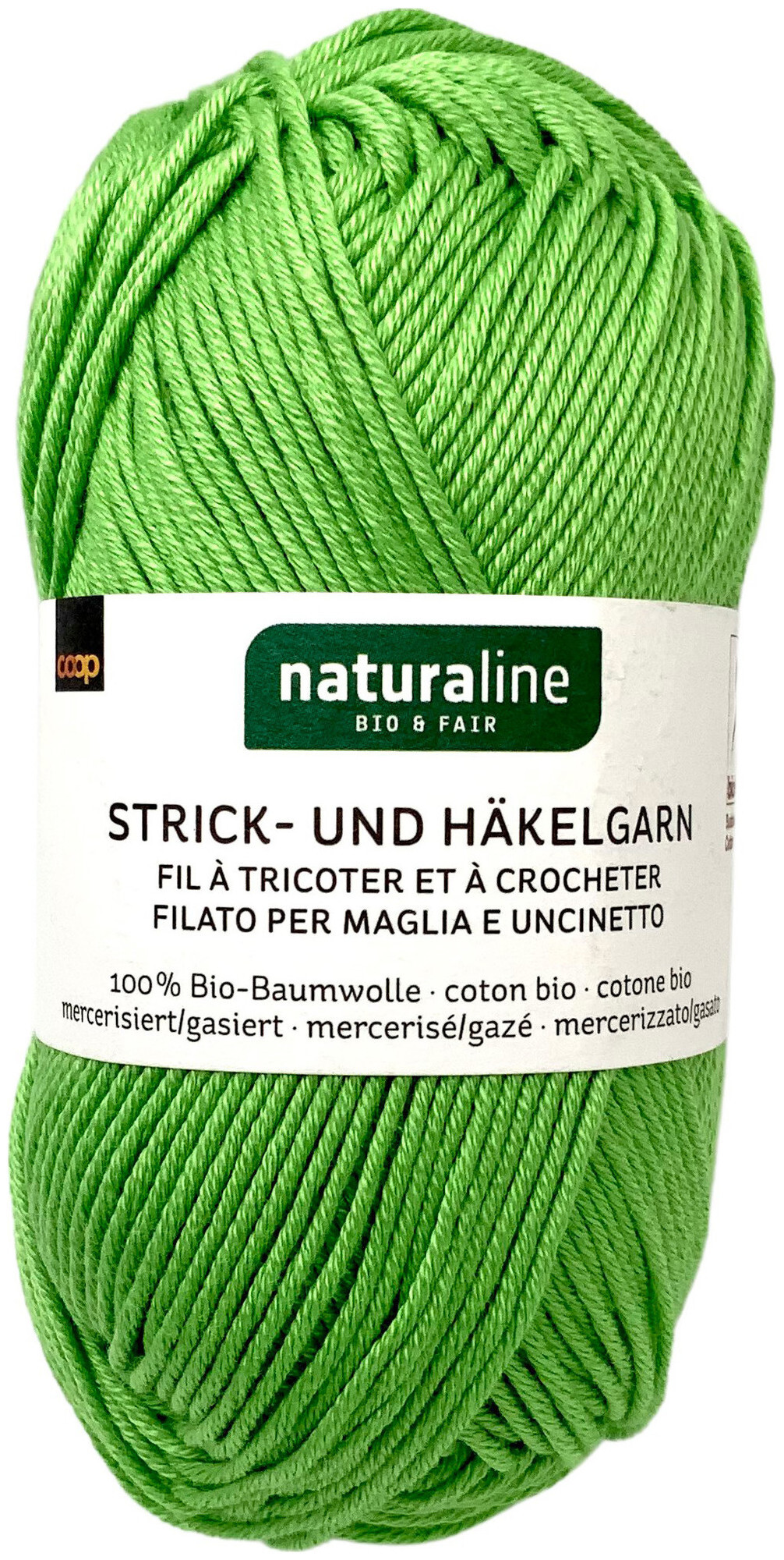 Image of Naturaline Textil Coop Bio Naturaline 312 Handstrickgarn 100% Baumwolle merc. grün 50g