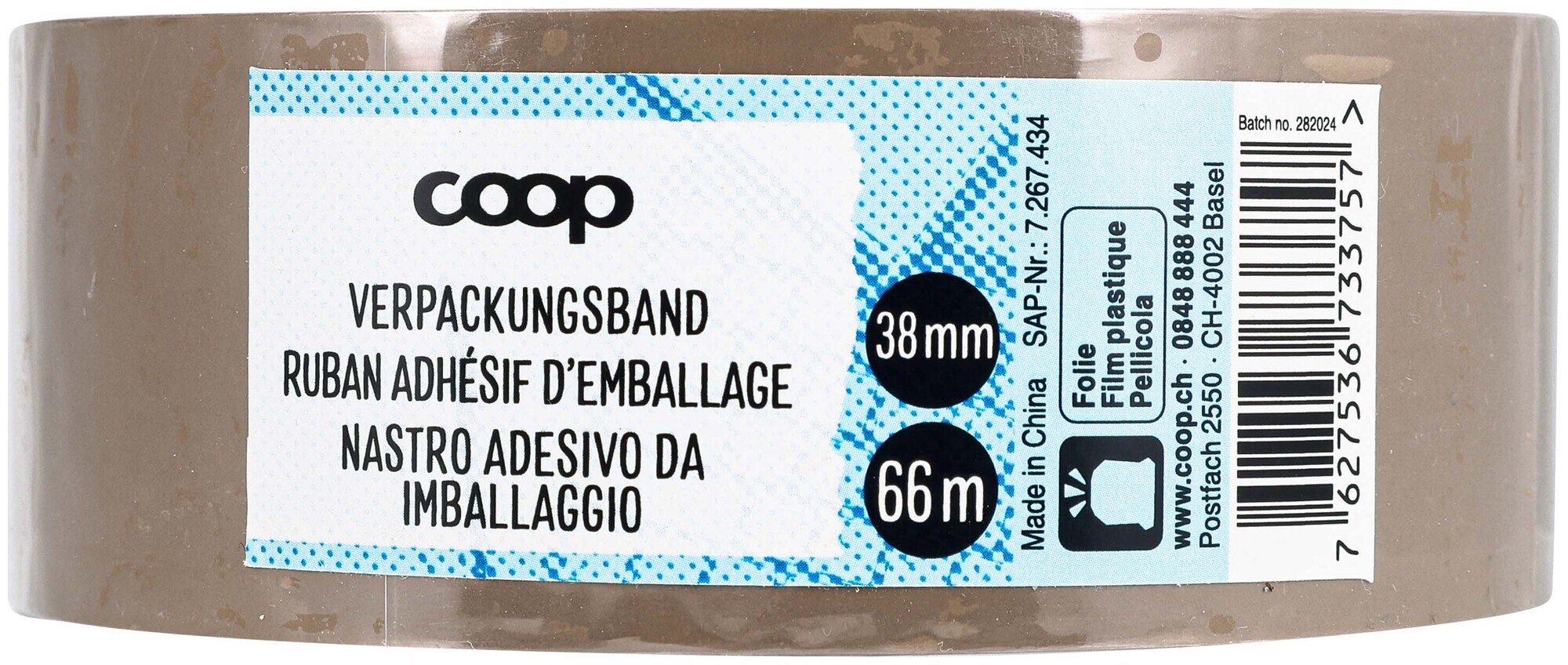 Coop Verpackungsband Braun 38mm x 66m
