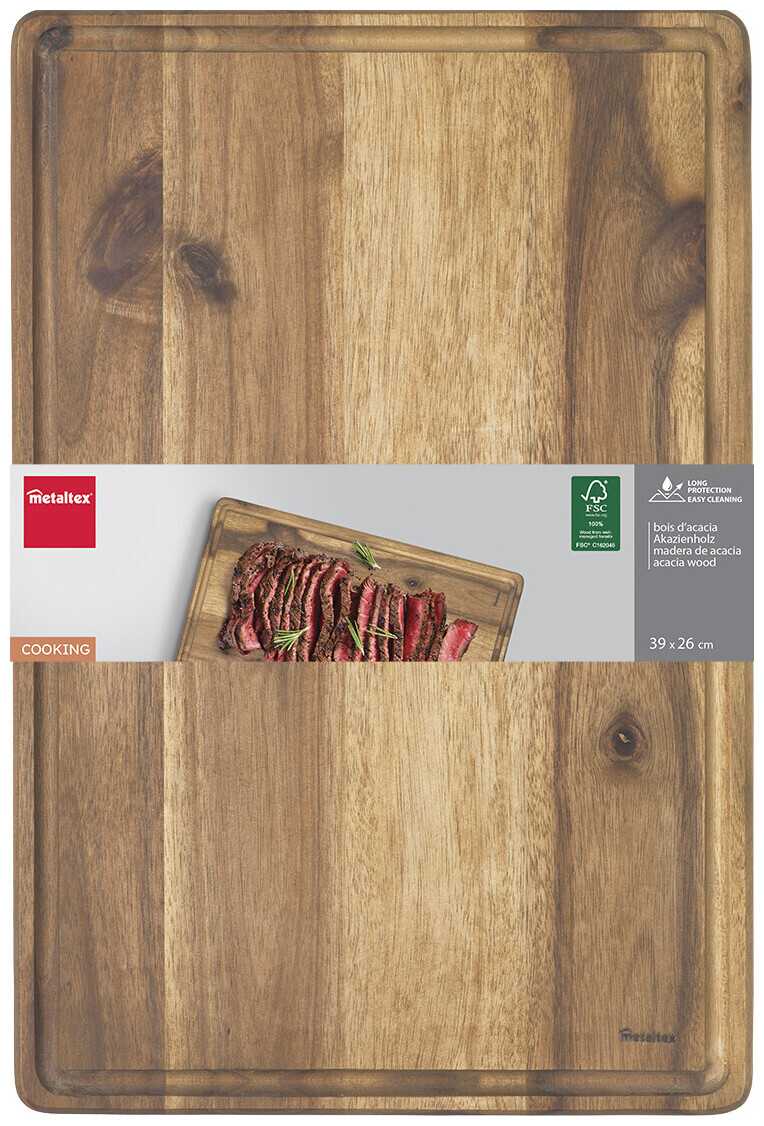 Planche découper bois rainure 39x26x2cm