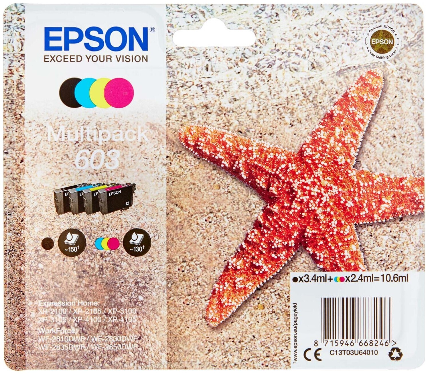 Epson Tintenpatrone Multipack 603 Seestern Cmybk