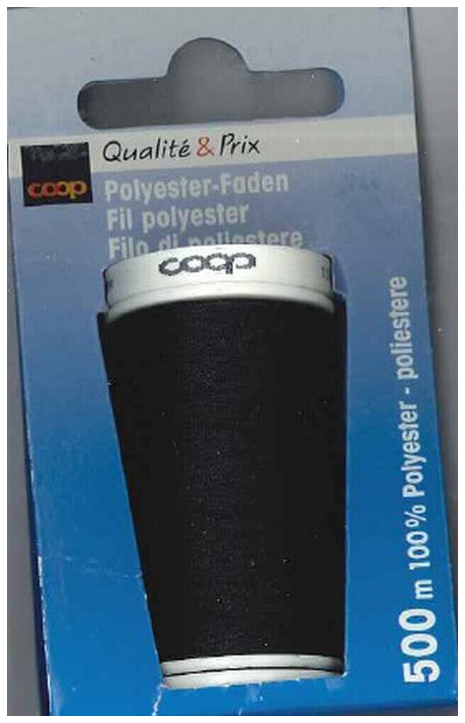 Image of Coop Polyester Faden 500m schwarz 1008