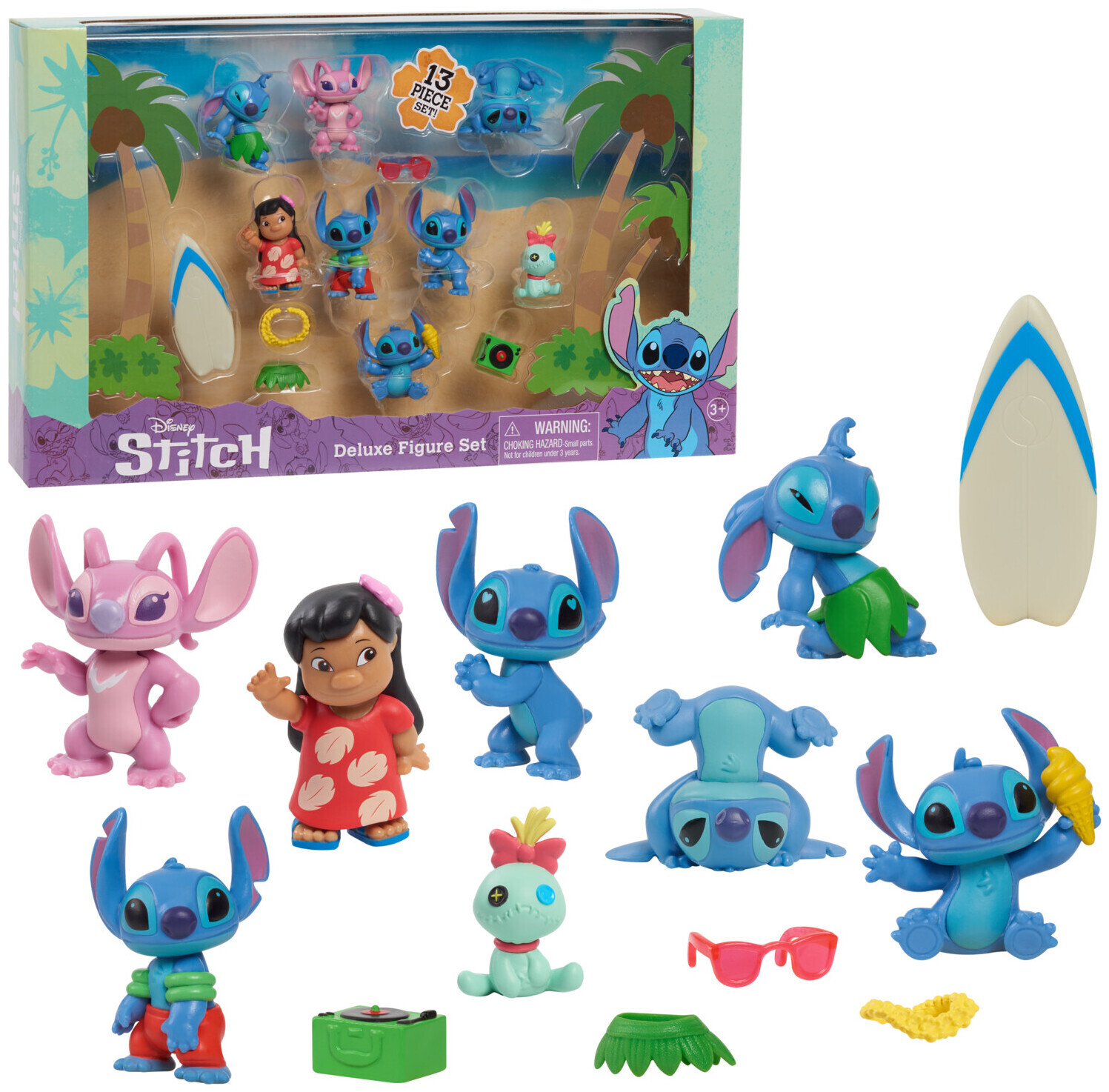 Image of Disney Lilo & Stich Deluxe Sammelbox mit 8 Figuren und Zubehör