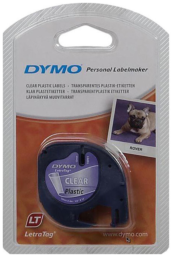 Image of Dymo Letra Tag Plastiketiketten transparent