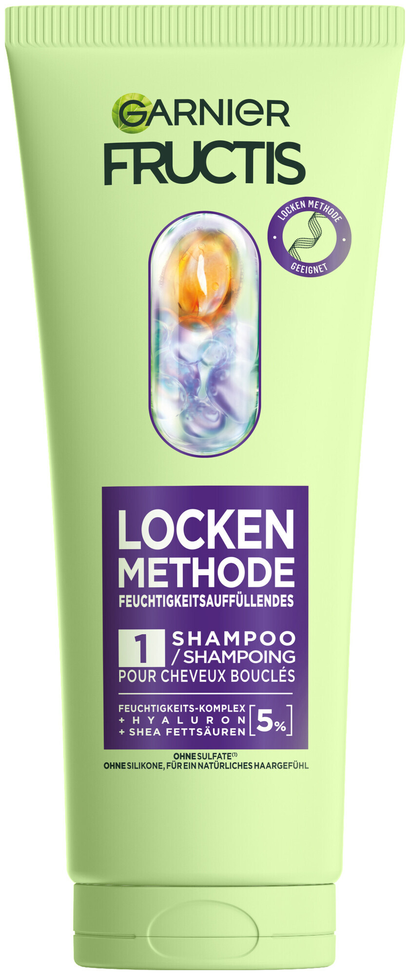 Image of Garnier Fructis Locken Methode Feuchtigkeitsauffüllendes Shampoo für alle Arten von Locken 200ml