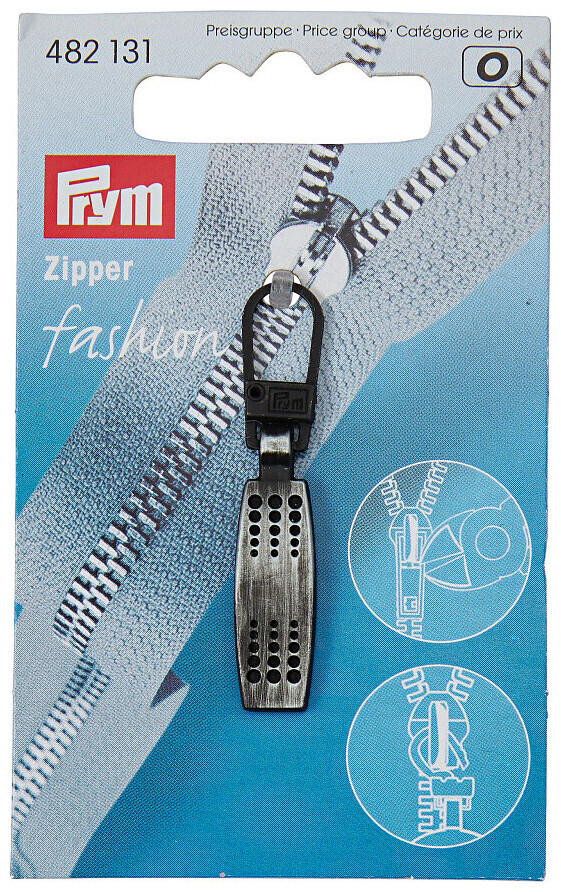 Image of Prym Fashion-Zipper Matrix schwarz gebürstet 1 Stk.