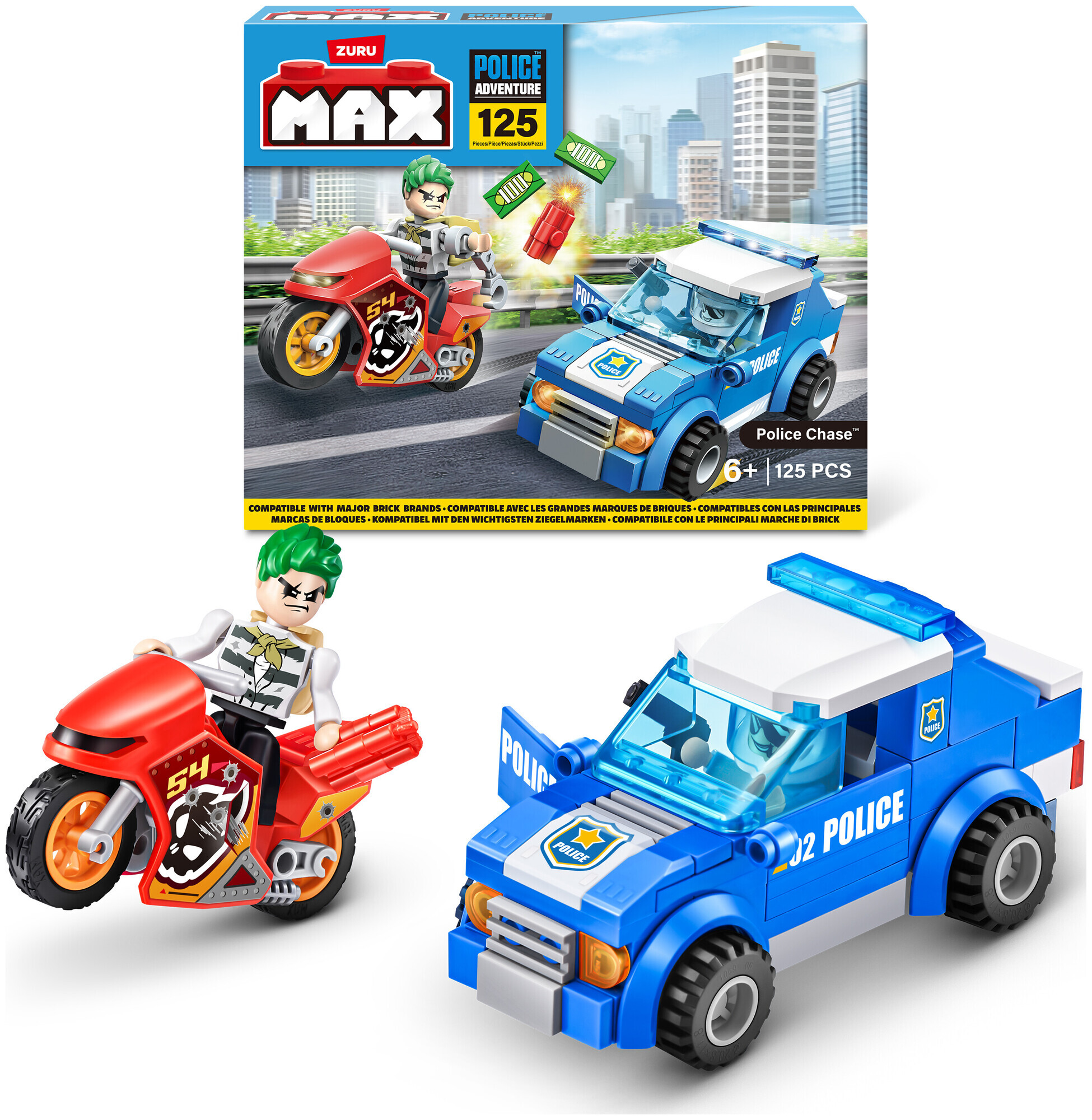 Image of Max Brick Box Playset Police Station