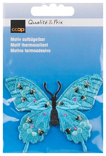 Image of Applikation Schmetterling türkis