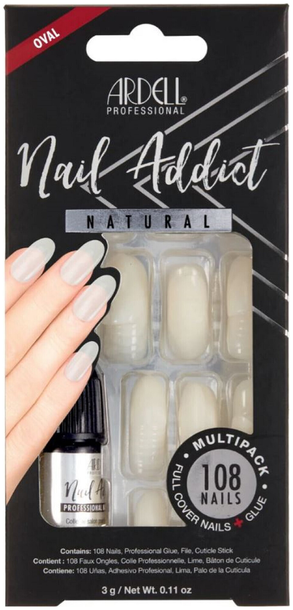 Image of Ardell Nail Addict Natural Oval - Multipack